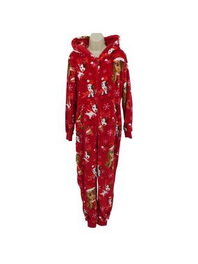 Mariah Carey Adult Medium One Piece Jumpsuit Christmas Holiday Pajamas Hooded
